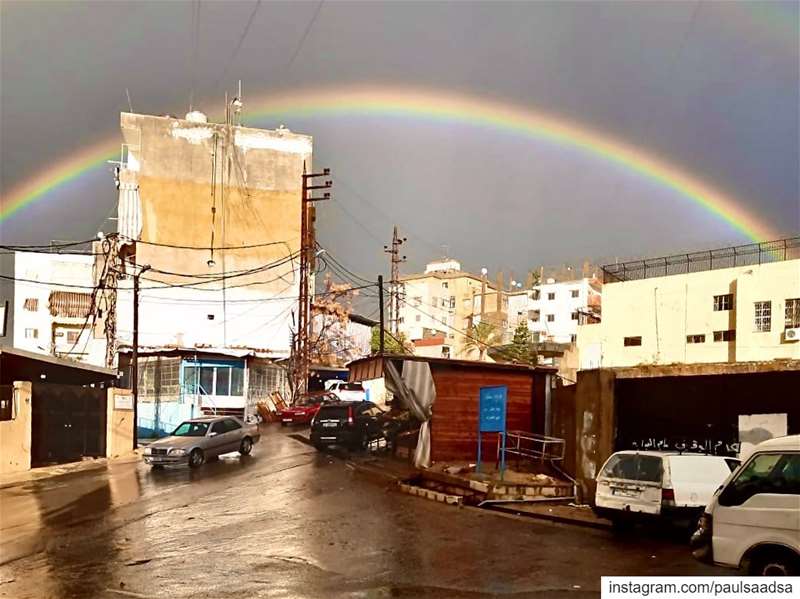  god  promise  lebanon  rainbow  rain  beirut  streetphotography  street ... (Beirut, Lebanon)
