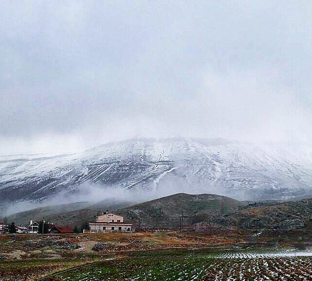 God's creation ❤🇱🇧🇱🇧 mountains  cold  whitemountains  snow  fog ... (North Governorate)