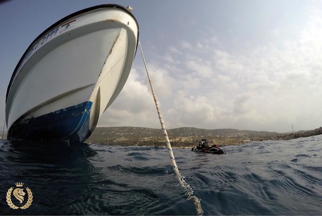 Going to boat after  dive in  batroun  lebanon by ...