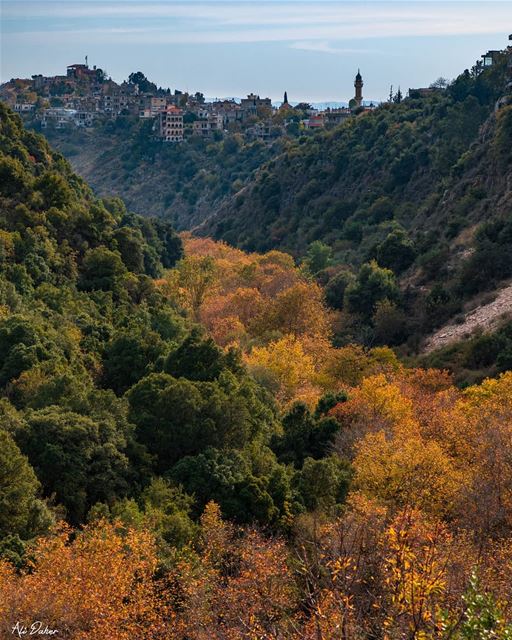 Golden route 🍁🍁.... waterfall lake river paradise watershot... (Arabsalim South Lebanon)