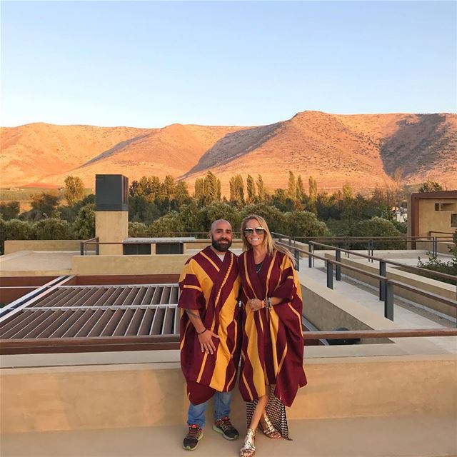 Golden sunsets with my baby 🌄  Anjar  goldenhour  sunset  lebanon ... (`Anjar, Béqaa, Lebanon)