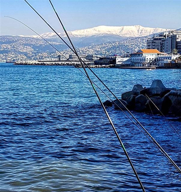  GoneFishing.. Beirut  fishing  sun  sea  snow  lebanon  beyrouth ... (Beirut, Lebanon)