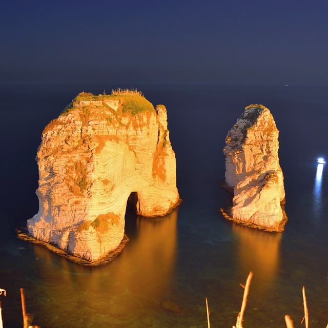 Good evening all with this lovely picture of rawche rock at night taken...
