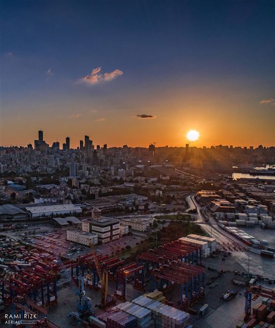 Good Evening Beirut 🌇... lebanon  beirut  port  dji  drones ... (Port of Beirut)