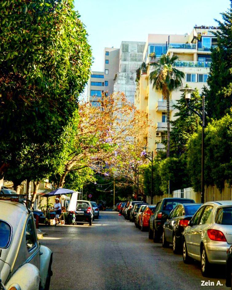  good  evening  sioufi  area  ashrafieh  cars  trees  street ... (Parc Sioufi)
