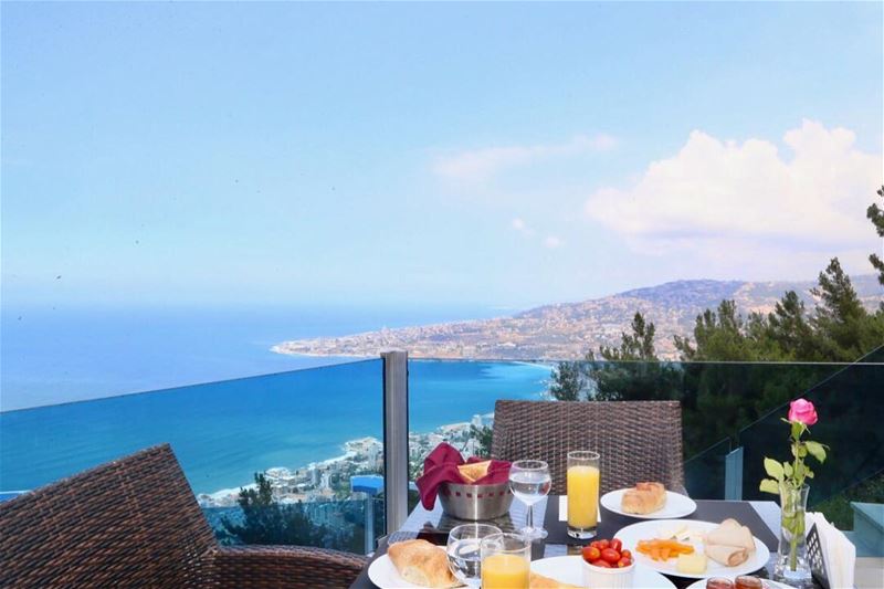 Good morning  BeautifulLebanon 🌞💙  BreakfastWithAView  WakeUpHappy ... (The Terrace - Restaurant & Bar Lounge)