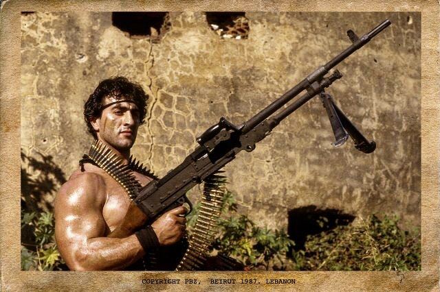 Good morning Beirut.  Beirut 1987.  Rambo  rambolookalike ...