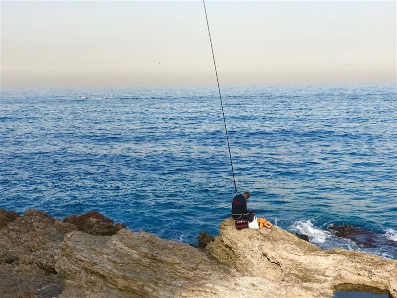 Good morning  Beirut! Fishing in Ain El Mreisse... A great start to a... (Ain El Mreisse, Beyrouth, Lebanon)