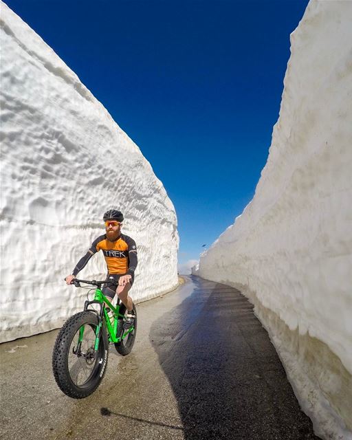 Good Morning Dears 🚴🏼 ❄️FatBike season isn't over yet😜 (Lebanon)