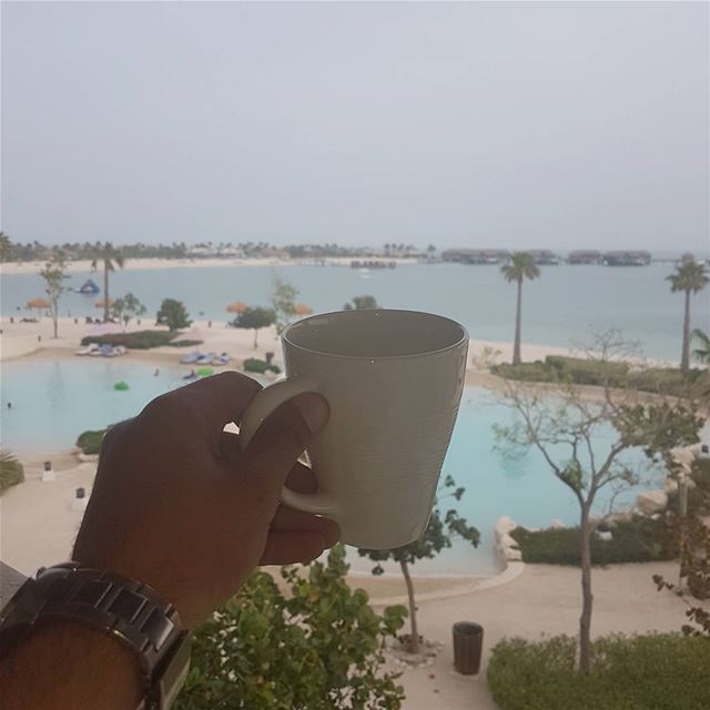 Good morning from @bananaislandresort ☕🏝🌴 صباح_الخير  goodmorning ... (Banana Island Resort Doha by Anantara)