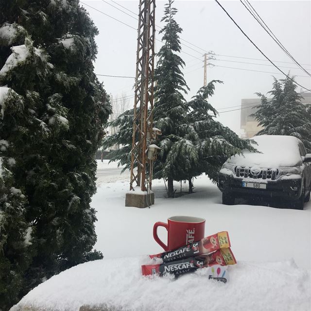 Good morning from  Ehden 😍😍 White morning Finally 😍😍  liveloveehden .... (Ehden, Lebanon)