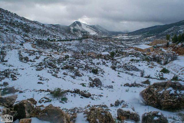 Good morning from Kfarhouna morning  snow  lebanon  southlebanon ...