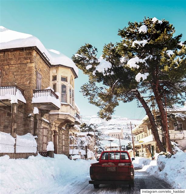 Good Morning  Hasroun 🇱🇧❄️  Lebanon  Hasroun  Bcharre  Snow  Morning ... (Hasroun)