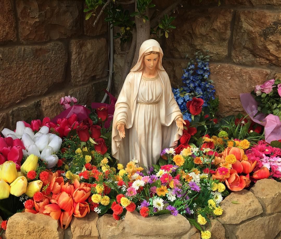 Good morning instame virgin mary faith pray flowers lebanon tags4likes ... (مار اليشاع - وادي قنوبين)