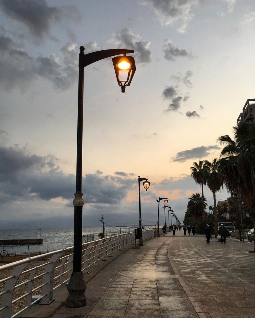 Good morning  sea  ocean  walk  sports  beirut  cloud  rainbow ... (Riviera Hotel & Beach Lounge Beirut)