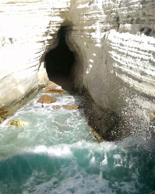 Good morning  tb  raselbayada  southlebanon  sea  summer  waves  natural ... (Ras El Bayada)