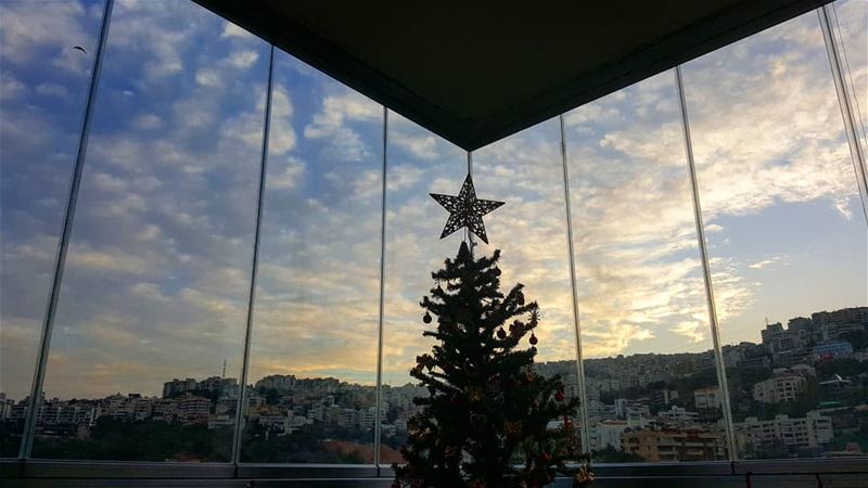  goodmorning 💙 ⭐......... dawn  sunrise  Lebanon  Metn ...