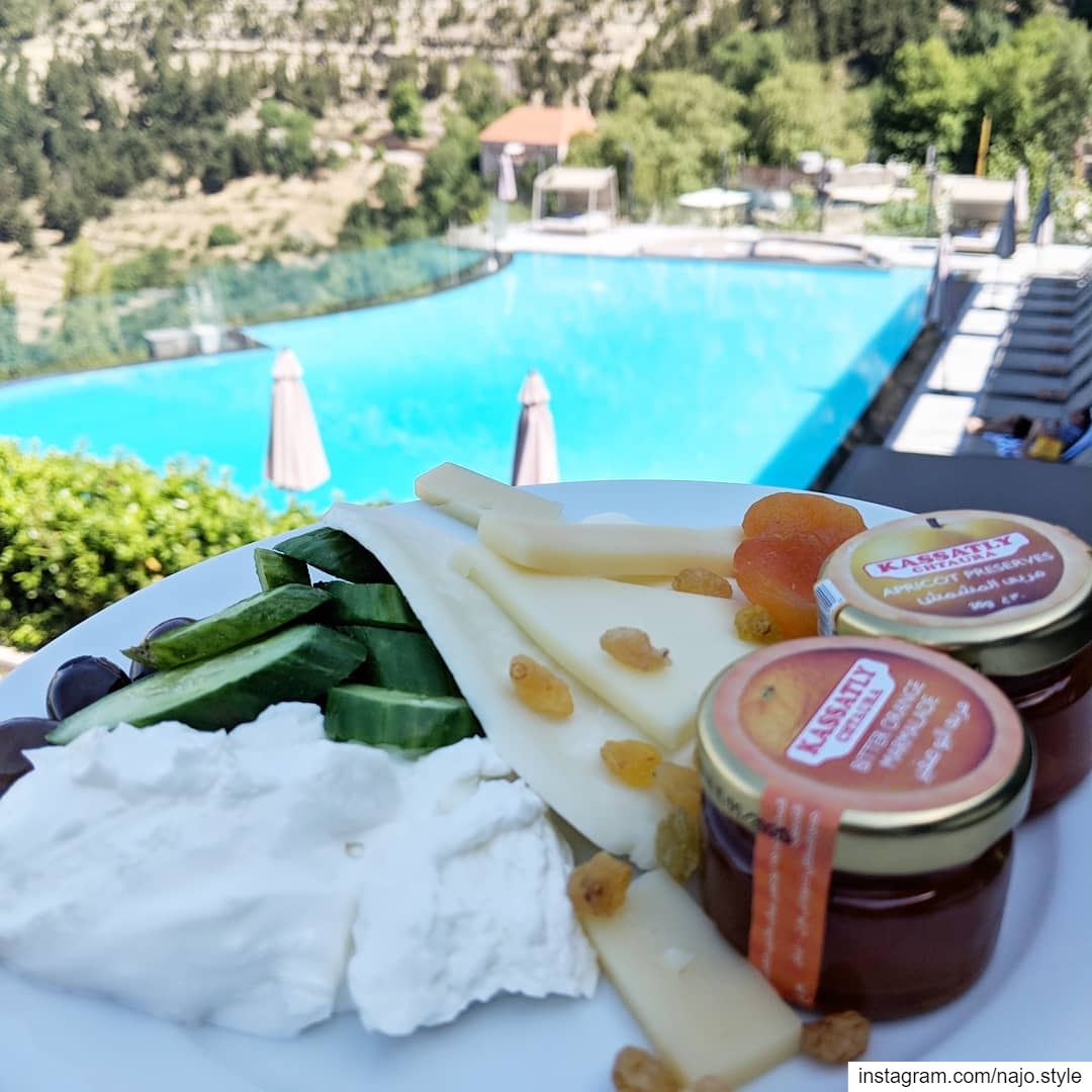  goodmorning  ehden  lebanon  breakfast  cheese  labneh  jam  butter ...