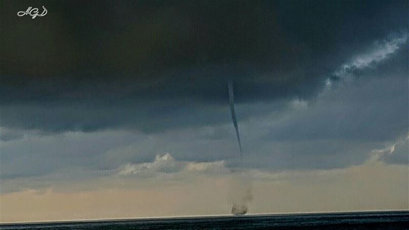  goodmorning  friends  lebanon  dbayeh  sea  clouds  tornado  sunrise ... (Dbayeh, Mont-Liban, Lebanon)