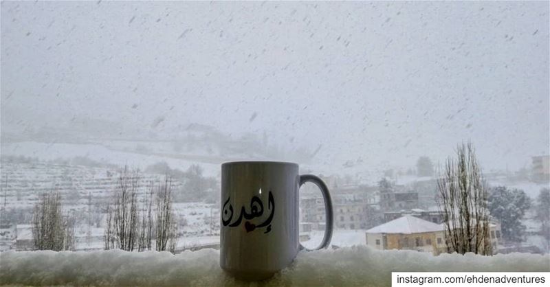  goodmorningworld  ehden  lebanon  snow  weather  nescafe  enjoying  warm ... (Ehden, Lebanon)