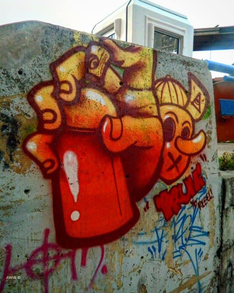  graffiti  art  face  streetphotography  outdoors  noperson  travel ... (Beirut, Lebanon)