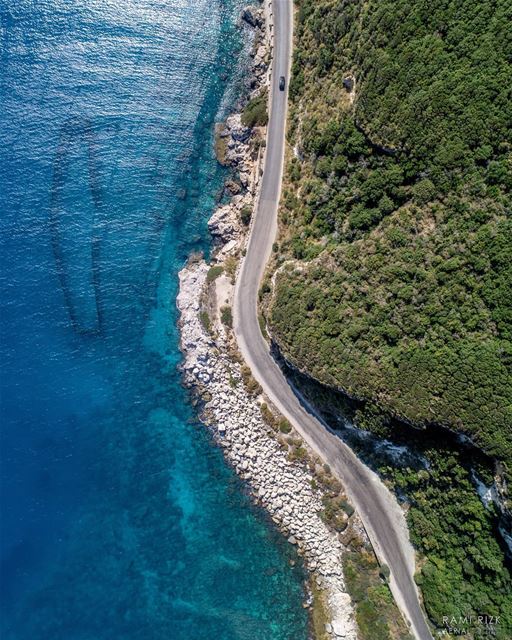 Greenary meets ocean⛰️🌊...  chekka  hamat  lebanon  dji  drones ... (Chekka)