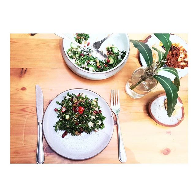 Greenish with a 🌸--- TakeMeTo  marmikhael  Baron  Lebanon salad kale... (Baron)
