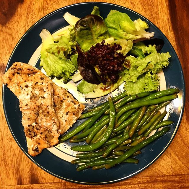 Grilled salmon for lunch 🍴. food  foodporn  foodie  cook ... (Beirut, Lebanon)