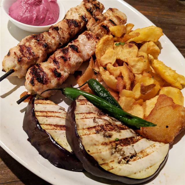  grilledchicken  tawouk  shishtawouk  grilledvegetables  vegetarian ...