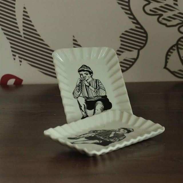 Hand-painted plates reminiscent of the  rural  lifestyle when nature was...