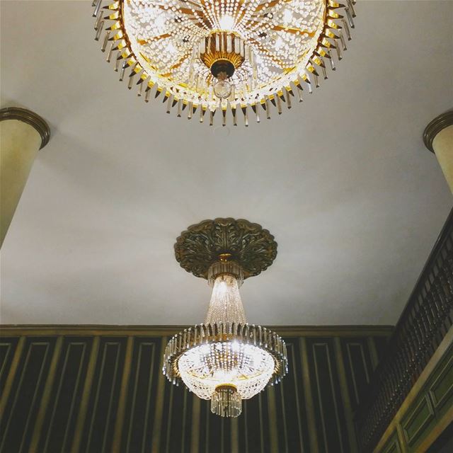Hanged Chandeliers.  lebanon  chtaura  bekaa  hotel  chandeliers  vintage ... (Chtaura Park Hotel *****)