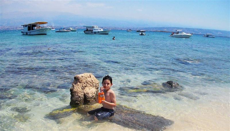  Happiness  Beautiful  refreshing  day  Keepcalm   Mediterranean  Sea ... (Rabbits Island- El Mina.)