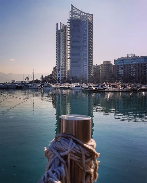 Happiness does not belong to rooftops..Happiness belongs to the rope that... (Downtown Beirut)