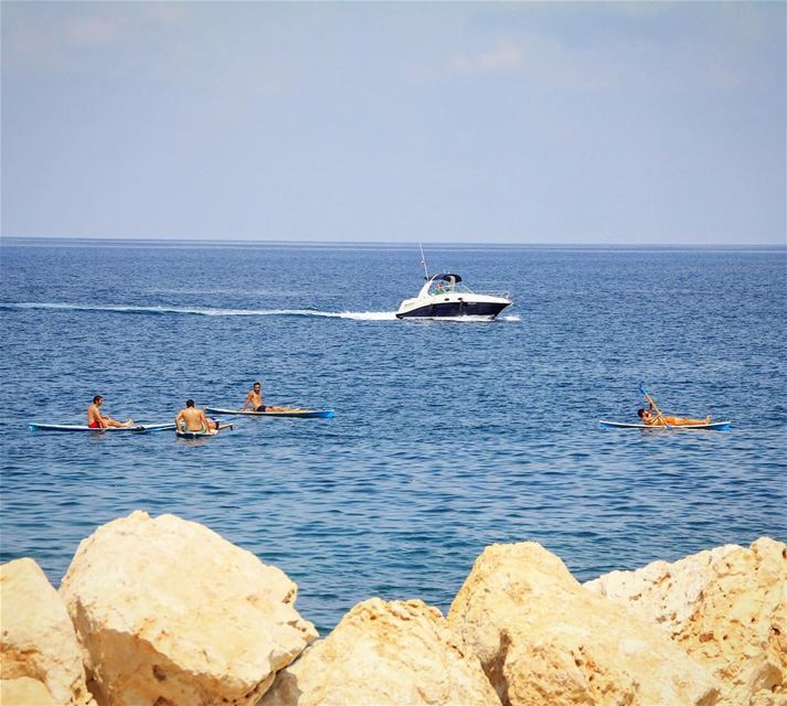 Happiness found in different forms.. summer  beach  sea  fun  activity ... (Anfeh, Lebanon)