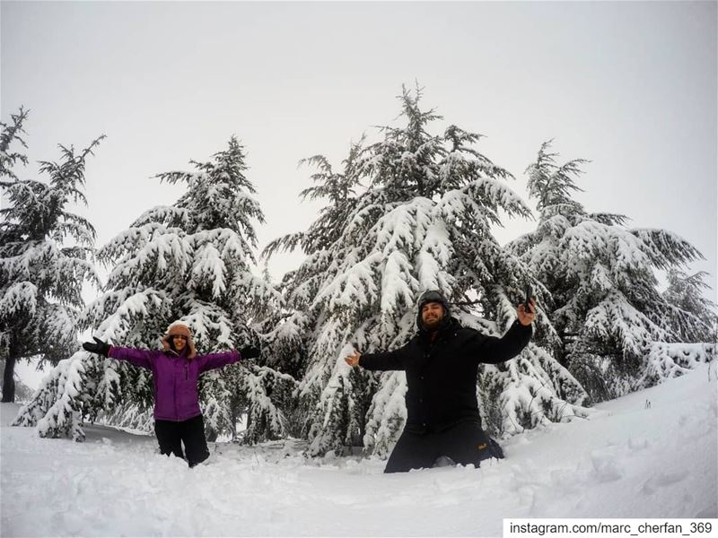  Happiness is doing the things you like with the one you  Love ❤️❄️... (Falougha, Mont-Liban, Lebanon)