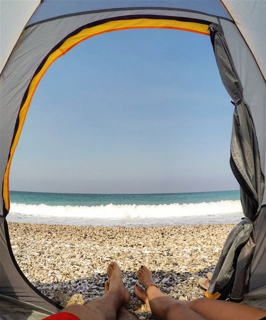  Happiness is waking up to a  BeachView under a clear blue sky 💙... (Akaybeh)