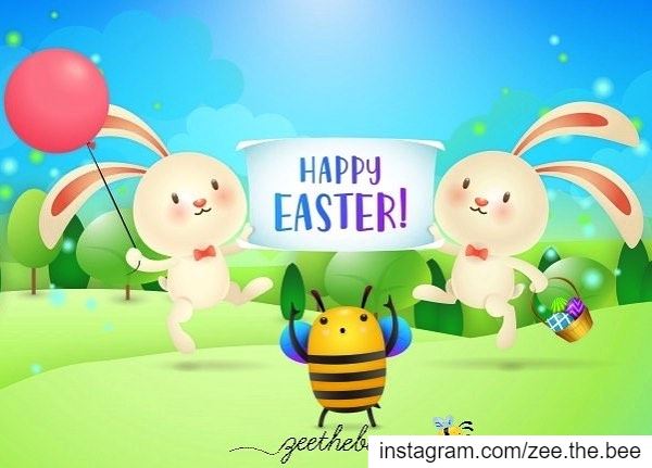 Happy Easter from Zee the 🐝... easter  happyeaster  easterbunny ...