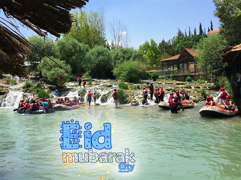 Happy Eid!Photo by @glimpses.by.ghadir fun  raftingtrip  assiriver ... (El Hermel, Béqaa, Lebanon)