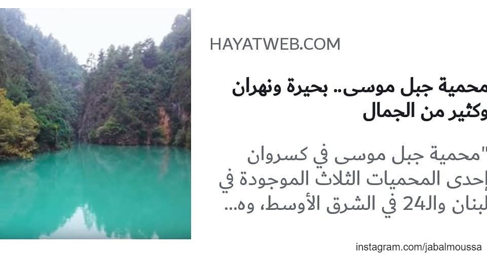 Happy Reading:http://www.hayatweb.com/article/234626 JabalMoussa ... (Jabal Moussa Biosphere Reserve)
