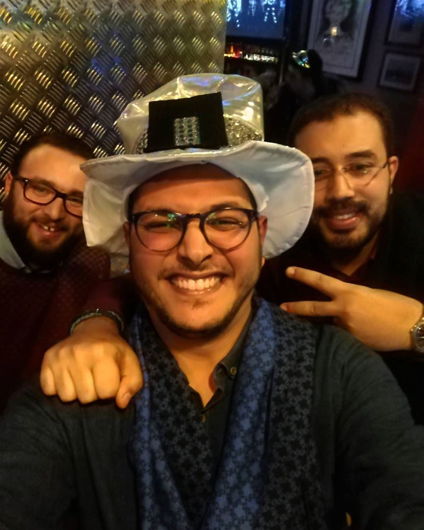  Happynewyear  2k17  Selfie  Hat  madness  Happy  Cool  Fun  Friends ... (Hamra street , Beirut - شارع الحمرا ، بيروت)