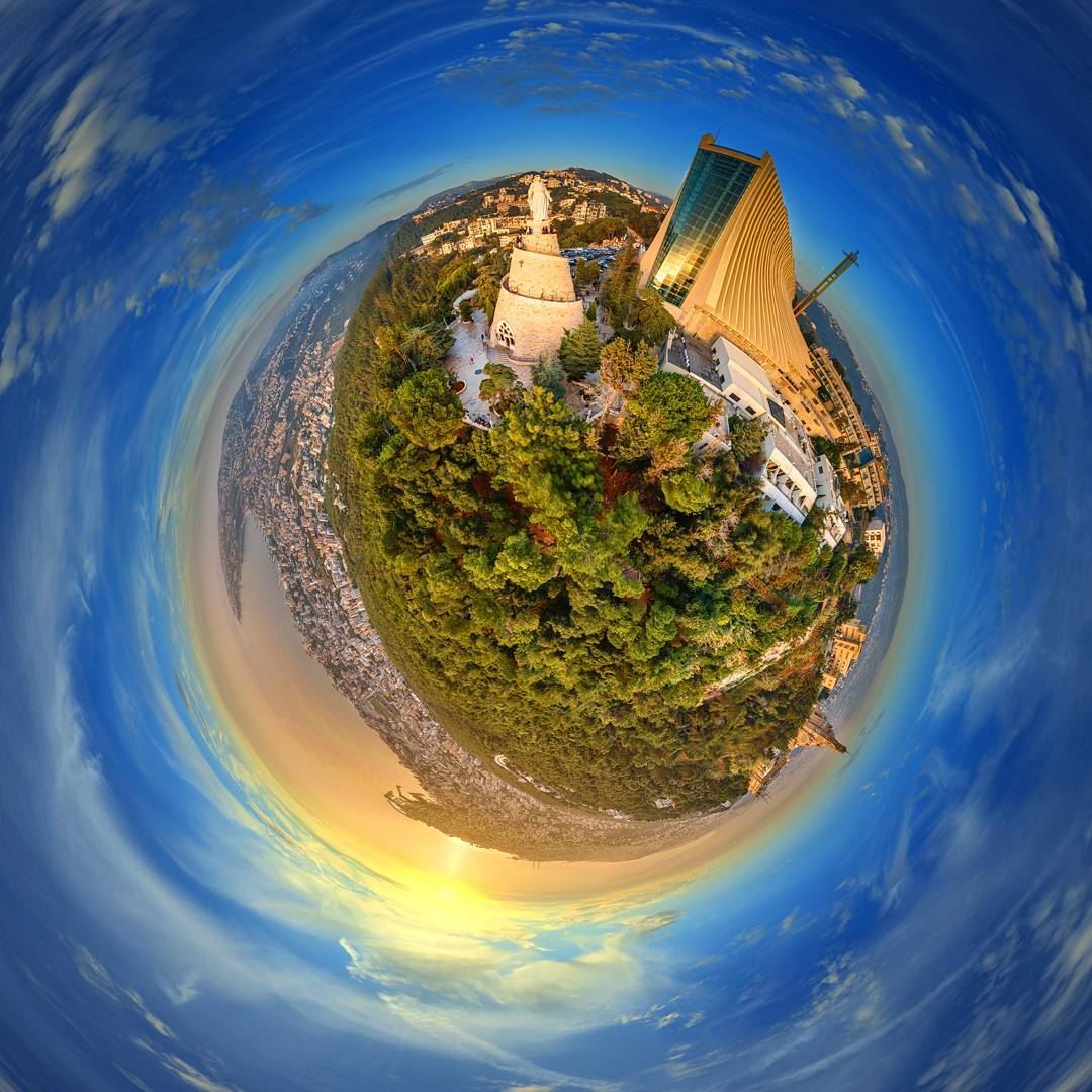  harisa the  tinyplanet see the full 360 photo on my Facebook page (link... (Harisa, Mont-Liban, Lebanon)