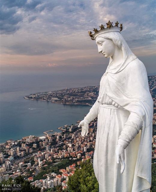 Have A Blessed Sunday 💙 ...  lebanon  jounieh  dji  drones  quadcopter... (Harîssa, Mont-Liban, Lebanon)