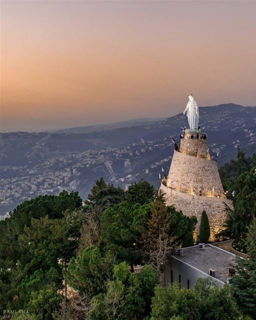 Have a blessed Sunday 💙...  lebanon  jounieh  harissa ... (Harîssa, Mont-Liban, Lebanon)