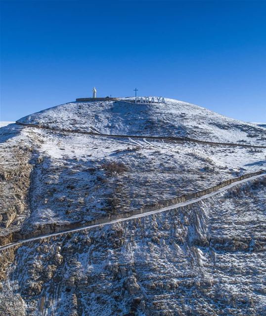 Have a Blessed Weekend ❄️🙏...  faraya  lebanon  dji  drones ... (Saint Charbel-Faraya)