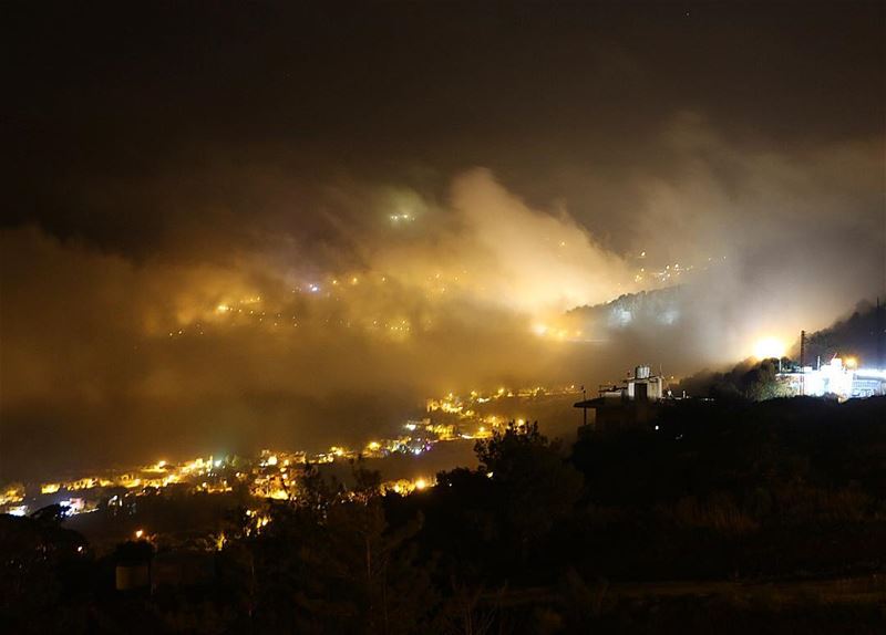 Have a great and beautiful night.... night light calm love peace... (Jezzîne, Al Janub, Lebanon)