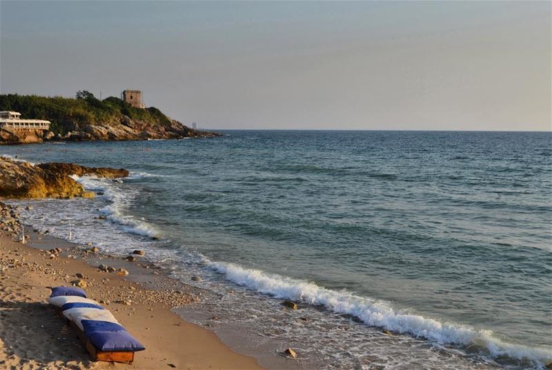 Have a seat 🌊  sea beach sand waves sunset sunsetlovers weekend...