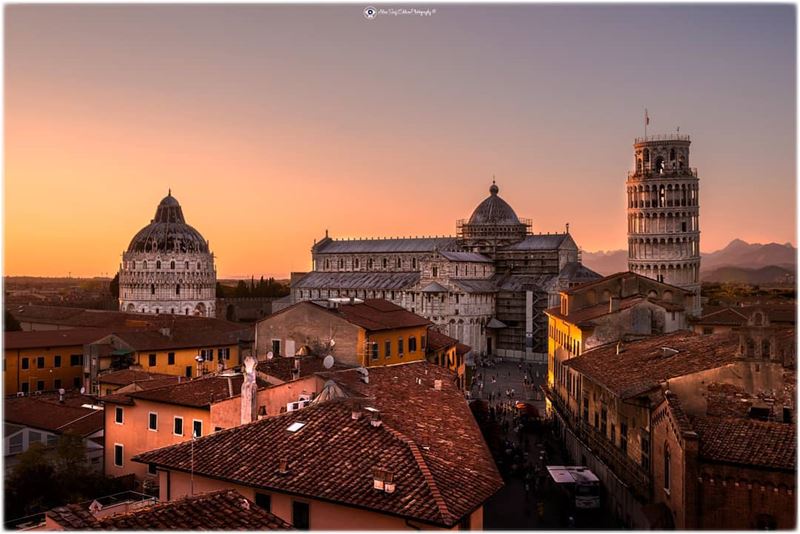 Have you witnessed sunset in Pisa?.... sunset  sunset_hunter  igworld... (Pisa, Tuscany, Italy)