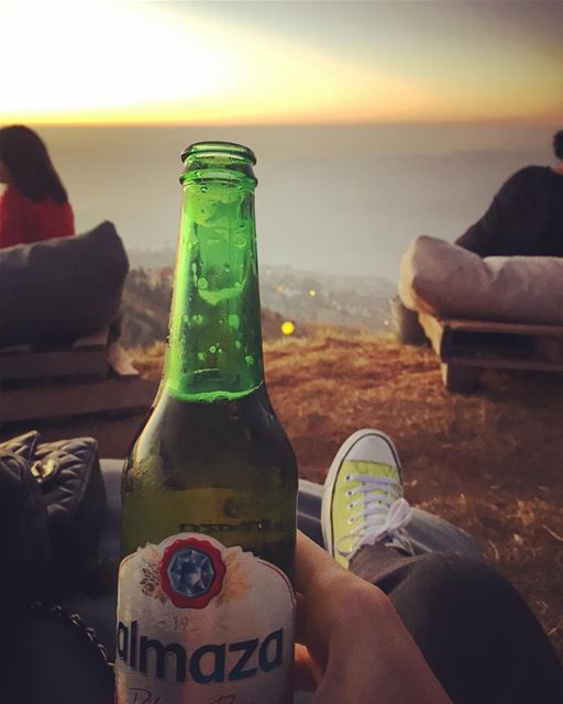 Having a Beer with a view 🍺You can choose the light beer as a drink , it...