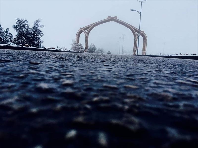 Hello dear friends from  hermelPhoto credits to Ali Elheck snow  winter ... (El Hermel, Béqaa, Lebanon)