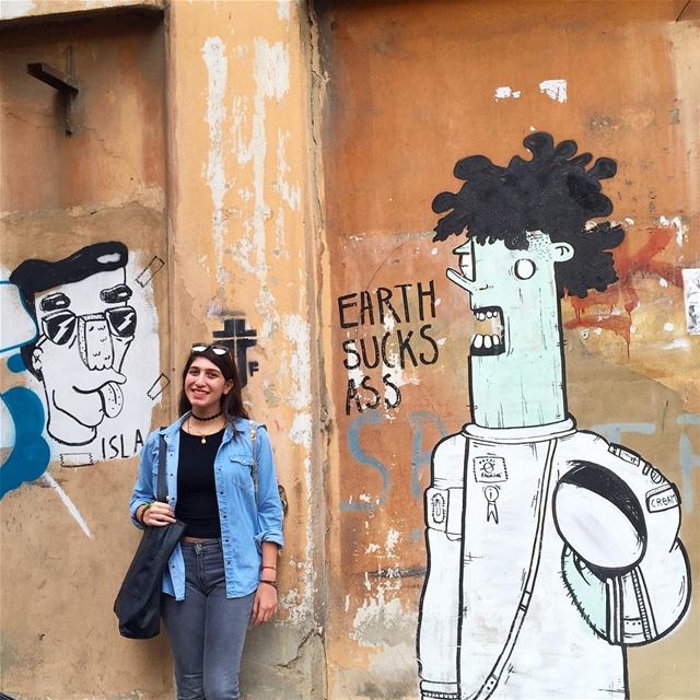 Hello From The Other Side .. 😝  picofheday  photooftheday  instadaily ... (Mar Mikhael, Beirut)